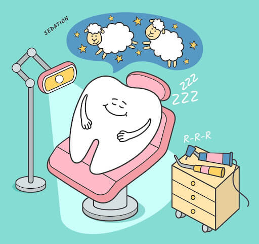 oral sedation cartoon